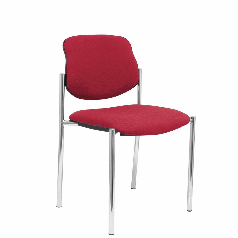 Sedia per Reception Villalgordo Piqueras y Crespo BALI933 Rosso Granato Ecopelle