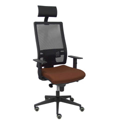 Silla de Oficina con Cabecero Horna Piqueras y Crespo BALI463 Marrón oscuro
