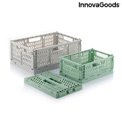Set di 3 Scatole per Organizzazione Pieghevoli e Impilabili Boxtor InnovaGoods V0103244 (Ricondizionati B)