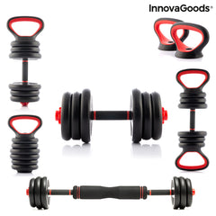 Set de Pesas Ajustables 6 en 1 con Guía de Ejercicios Sixfit InnovaGoods   Hierro (Reacondicionado B)