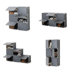 Scarpiera Modulare Portatile InnovaGoods Grigio (Ricondizionati A)