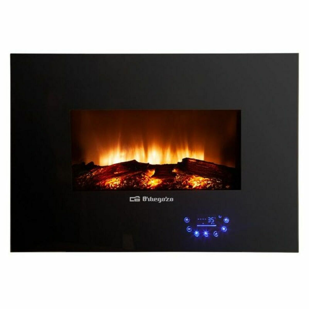 Camino Elettrico Decorativo da Parete Orbegozo CM 8000 Nero 1800 W