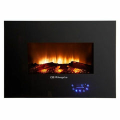 Camino Elettrico Decorativo da Parete Orbegozo CM 8000 Nero 1800 W