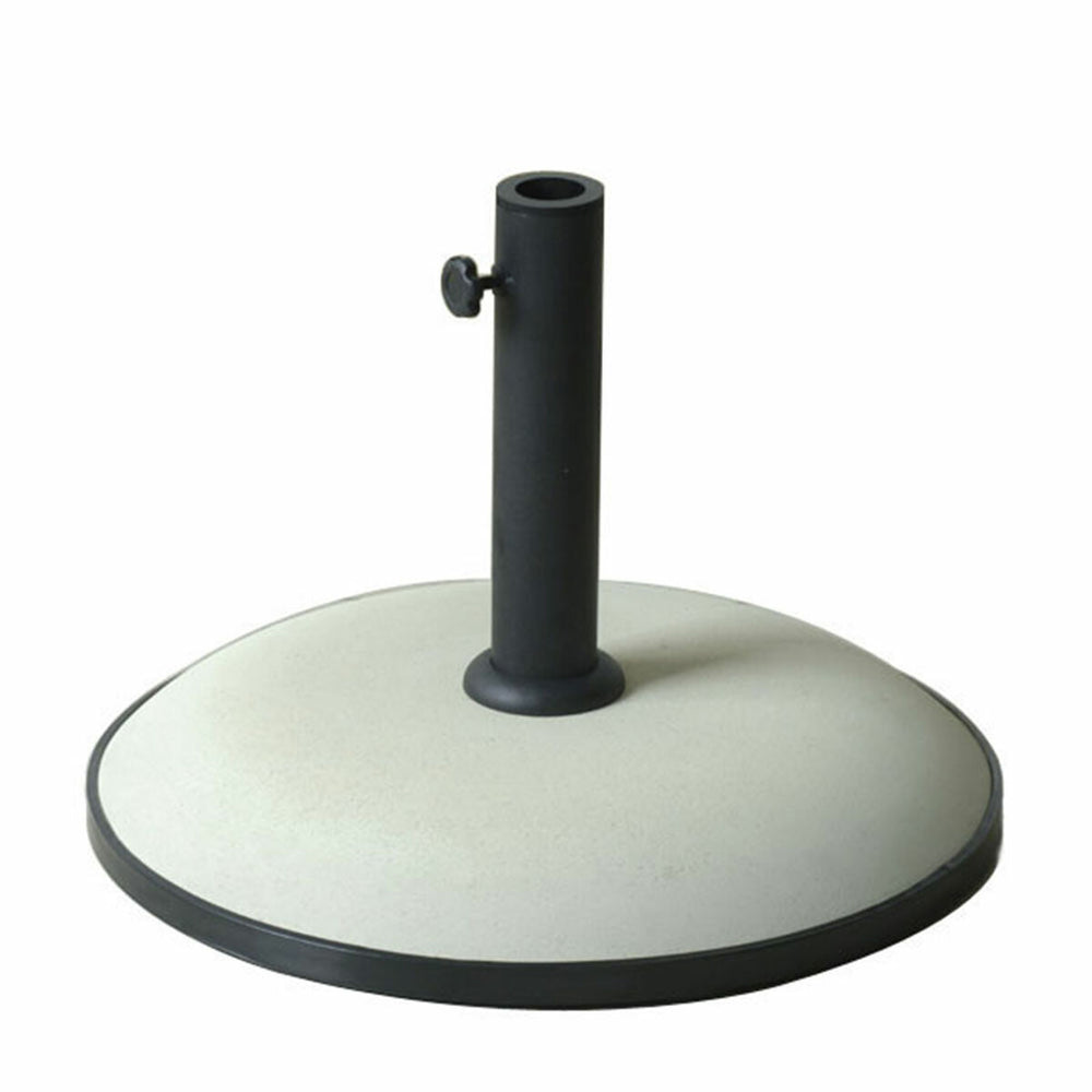 Marbueno Base Ombrellone Rotonda Cemento 50x37 cm 25KG Bianco Giardino, Piscina, Terrazza