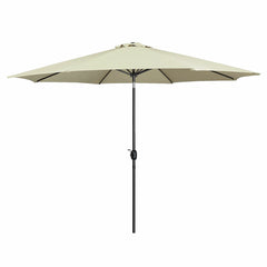 Marbueno Sombrilla Acero 8 Varillas D270 cm Polyester Beige Jardin, Piscina y Terraza 10483