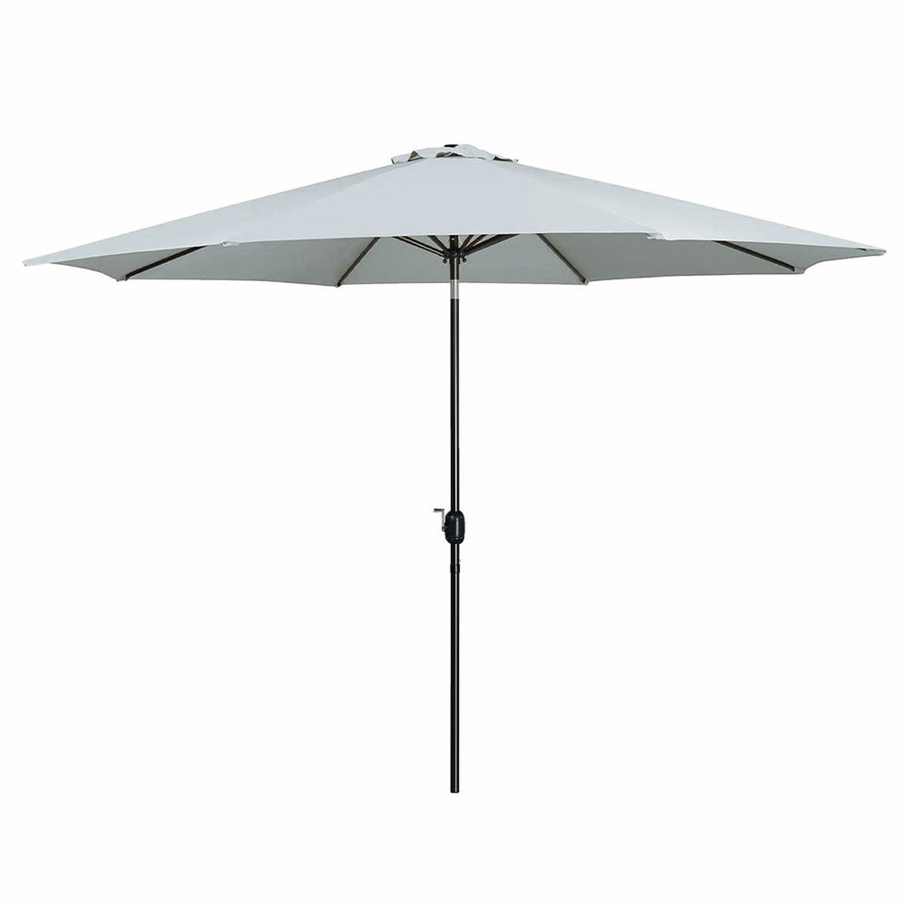 Marbueno Ombrellone Acciaio 8 Stecche D300 cm Poliestere Bianco Giardino Piscina 10487