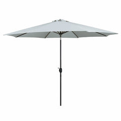 Marbueno Ombrellone Acciaio 8 Stecche D300 cm Poliestere Bianco Giardino Piscina 10487