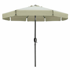 Marbueno Ombrellone Acciaio 8 Stecche D270 cm Poliestere Beige Giardino 10488