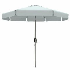 Marbueno Ombrellone Acciaio 8 Stecche D300 cm Poliestere Bianco Giardino 10489