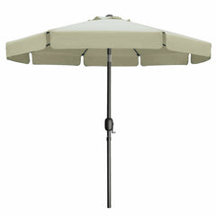 Marbueno Ombrellone Acciaio 8 Stecche D300 cm Poliestere Beige Giardino, Piscina 10490