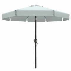 Marbueno Ombrellone Acciaio 8 Stecche D300 cm Poliestere Bianco Giardino 10491