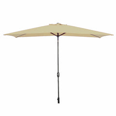 Marbueno Ombrellone Acciaio 8 Stecche 200x300 cm Poliestere Marrone Giardino 10492