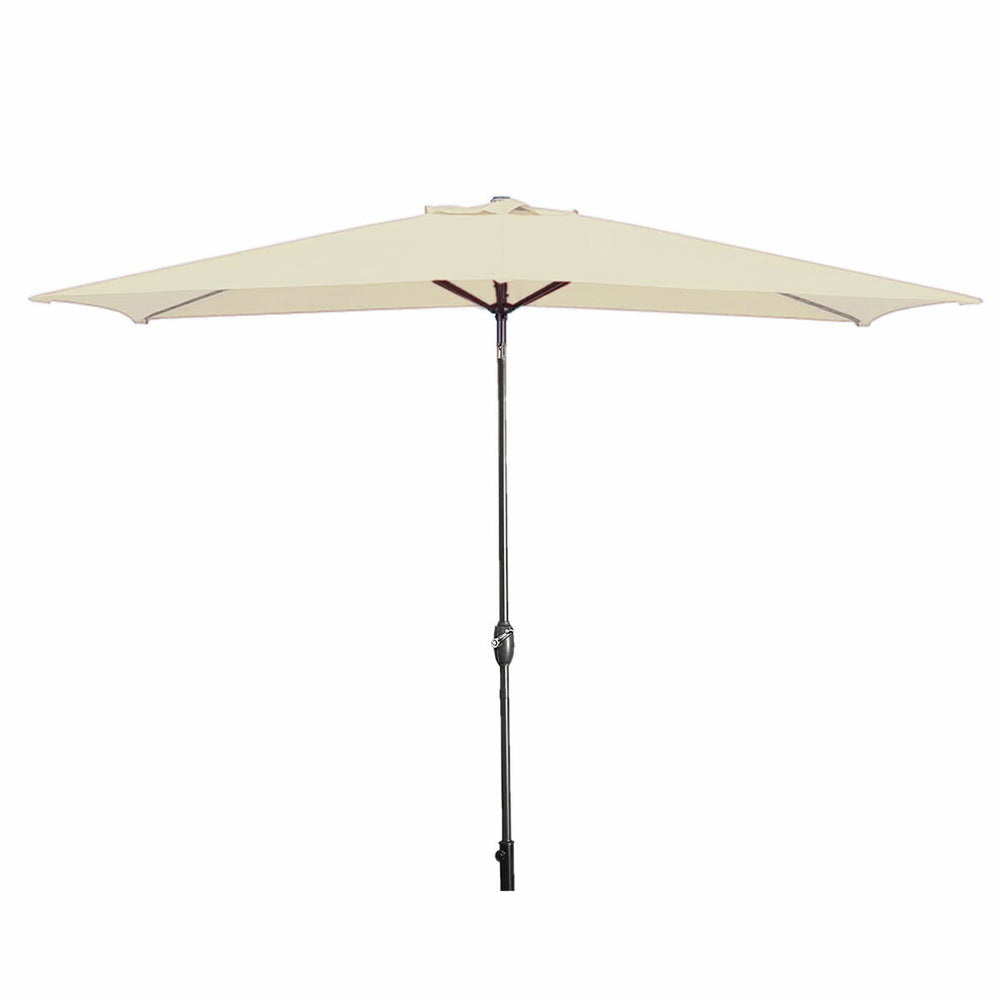 Marbueno Sombrilla Acero 8 Varillas 200x300 cm Polyester Beige Jardin, Piscina y Terraza 10493