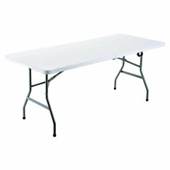 Marbueno Tavolo Pieghevole Resina Bianco 180X70X74 cm Catering, Spiaggia e Campeggio