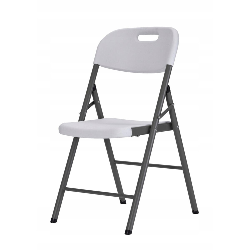 Marbueno Sedia Pieghevole Resina Bianca 44x53x83 cm Catering, Spiaggia e Campeggio 10531