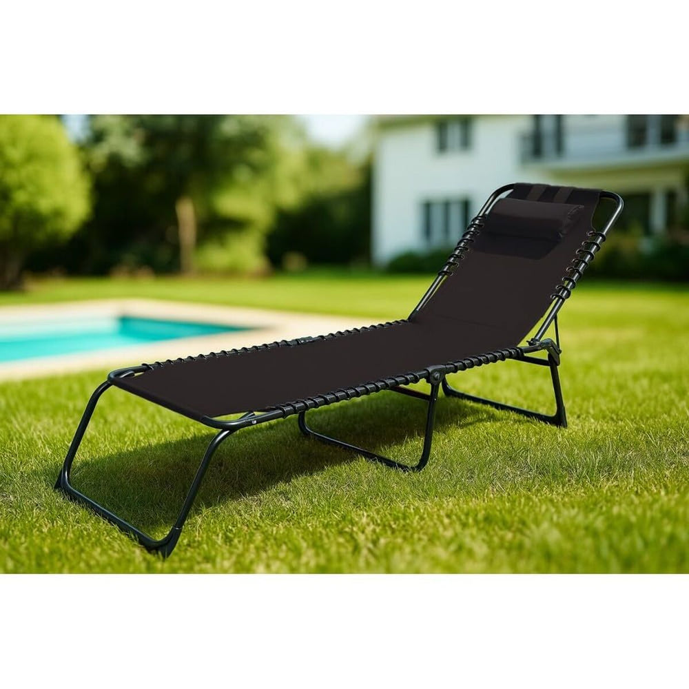 Lettino Marbueno Nero 190 x 27 x 58 cm