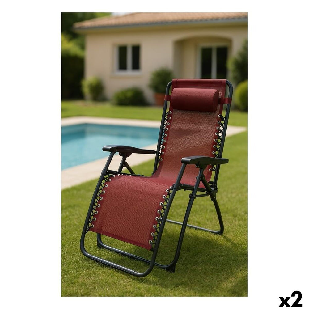 Silla de Camping Plegable Marbueno Burdeos 2 Unidades