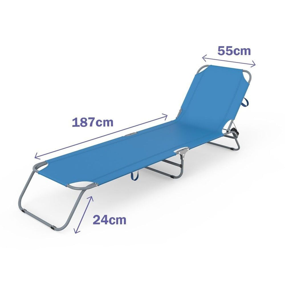 Lettino Marbueno Azzurro 187 x 24 x 55 cm