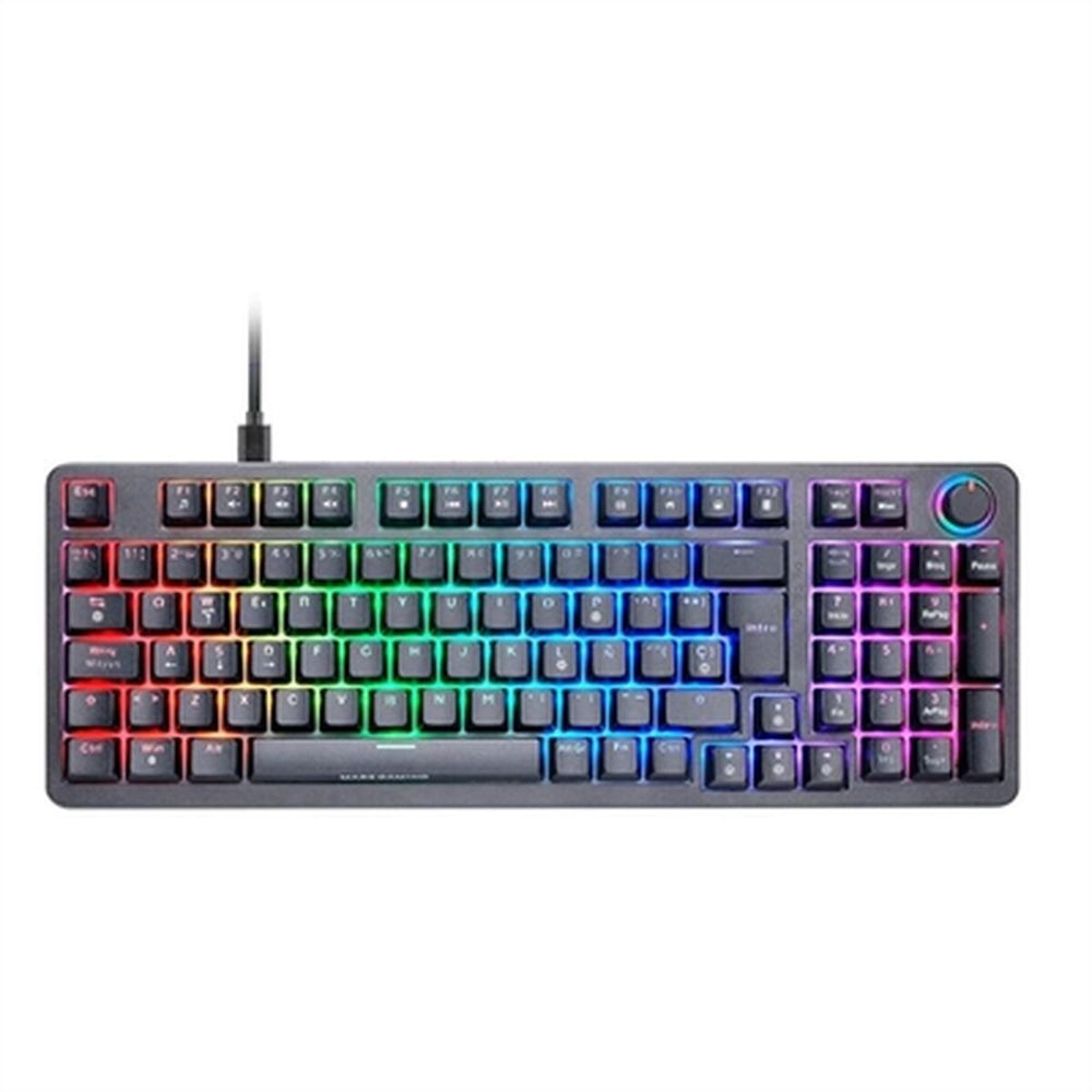 Tastiera per Giochi Mars Gaming MKPROBES Nero Qwerty in Spagnolo