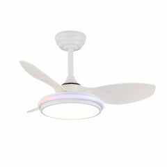 Ceiling Fan CristalRecord STEL EVO MINI RGB RETRAC Transparent