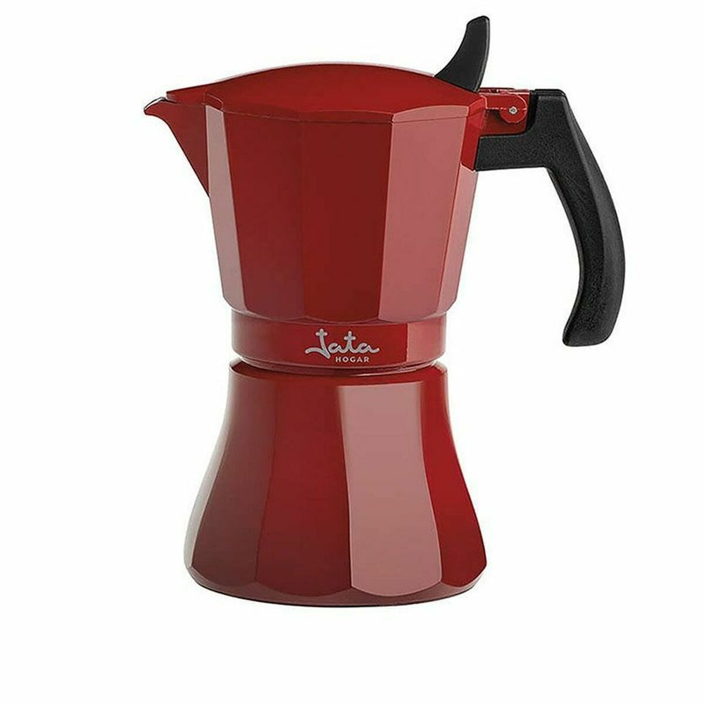Caffettiera Italiana JATA Cafetera de inducción roja vulcano Rosso Alluminio 6 Tazze (1 Unità)