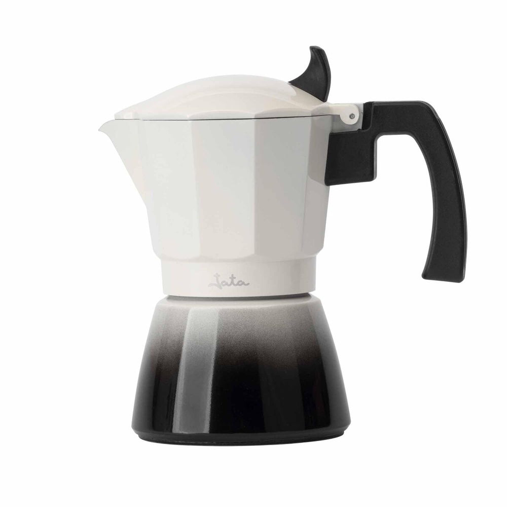 Italian Coffee Pot JATA HCAF2406 Cream Aluminium 6 Cups
