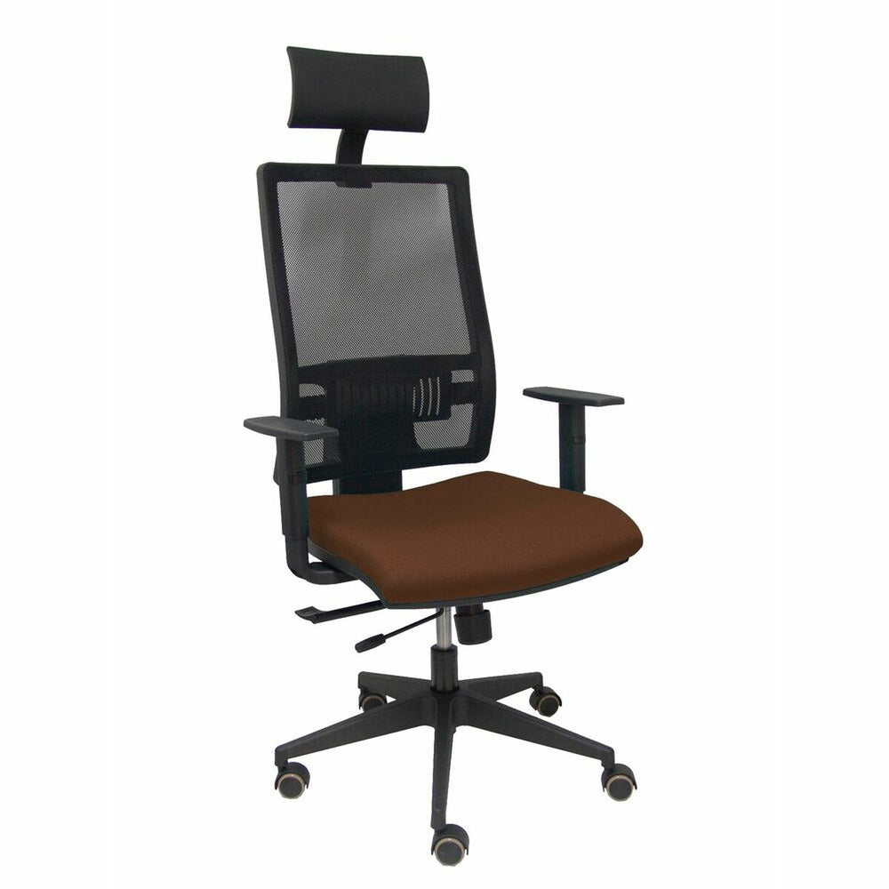 Silla de Oficina con Cabecero Piqueras y Crespo B10CRPC Marrón oscuro