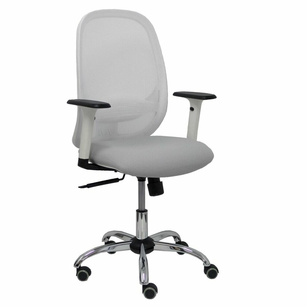 Sedia da Ufficio Piqueras y Crespo 354CRRP Bianco Grigio chiaro Con braccioli