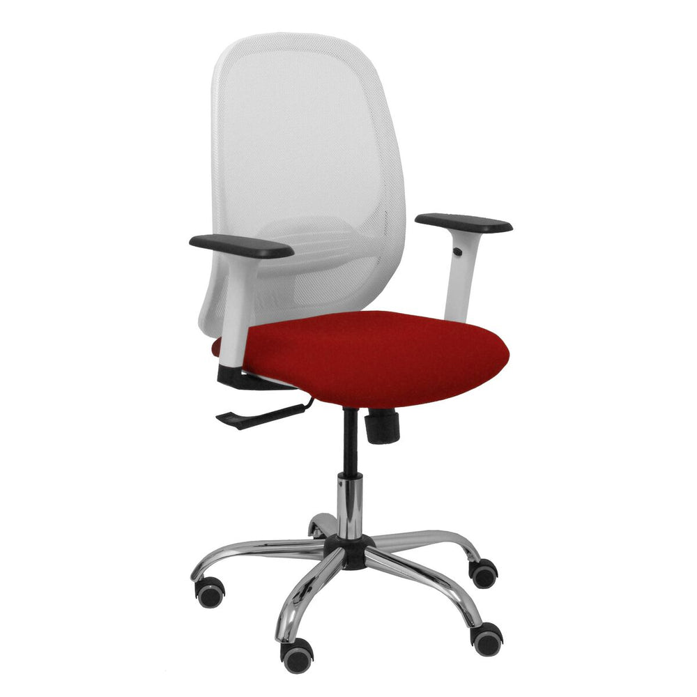 Sedia da Ufficio Piqueras y Crespo 354CRRP Bianco Rosso Granato