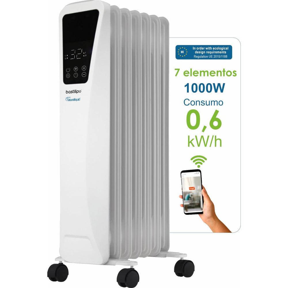 Radiatore a Olio Bastilipo R-ECOFLUID2-7 Bianco 1000 W