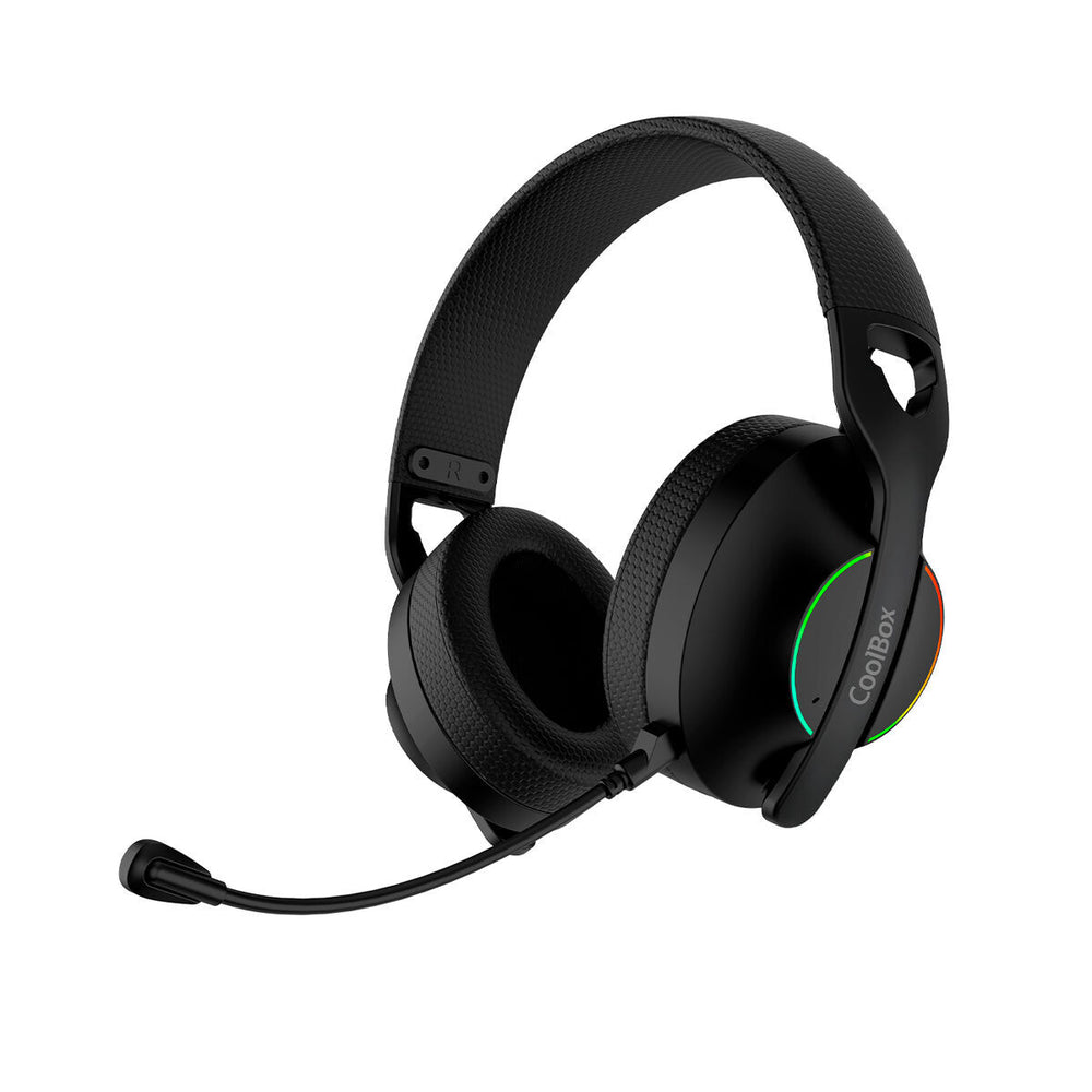 Auricolari con Microfono Gaming CoolBox COO-AUM-WB01-B Nero