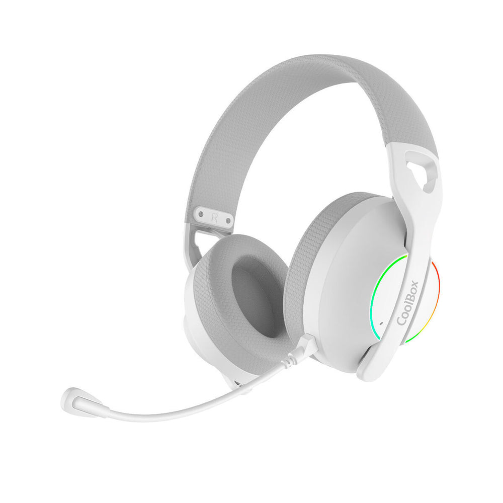 Auricolari con Microfono Gaming CoolBox COO-AUM-WB01-W Bianco