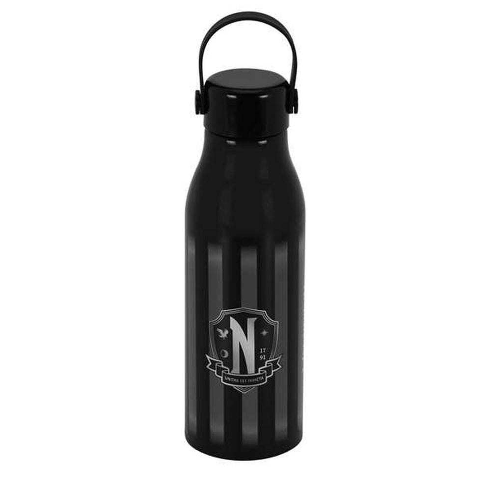 Botella de Agua Wednesday Negro Acero Inoxidable 700 ml