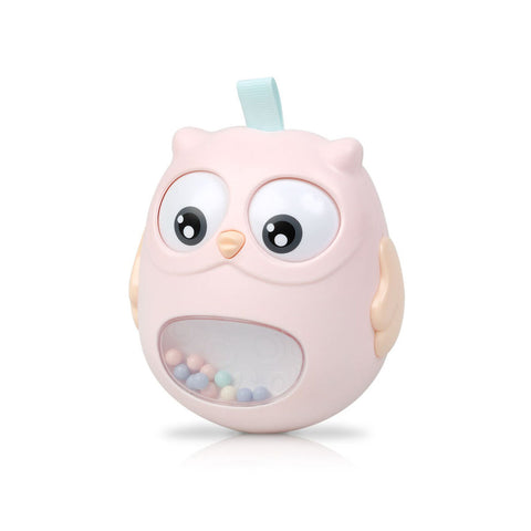 Sonajero Búho Rosa