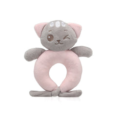 Rattle Cat 16 cm Pink