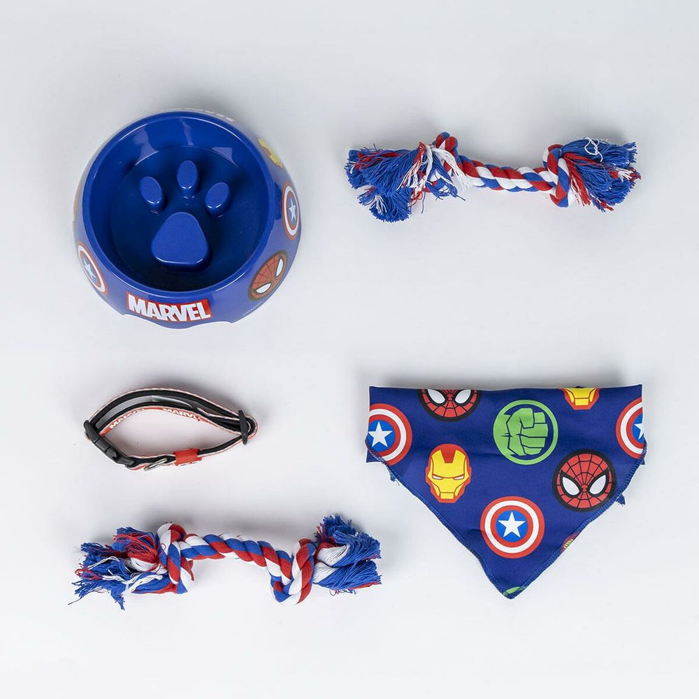 Set regalo di benvenuto per cani The Avengers Azzurro 28,0 x 30,0 x 6,8 cm 5 Pezzi