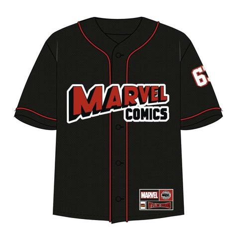 Camiseta Deportiva de Manga Corta Marvel Baseball Unisex
