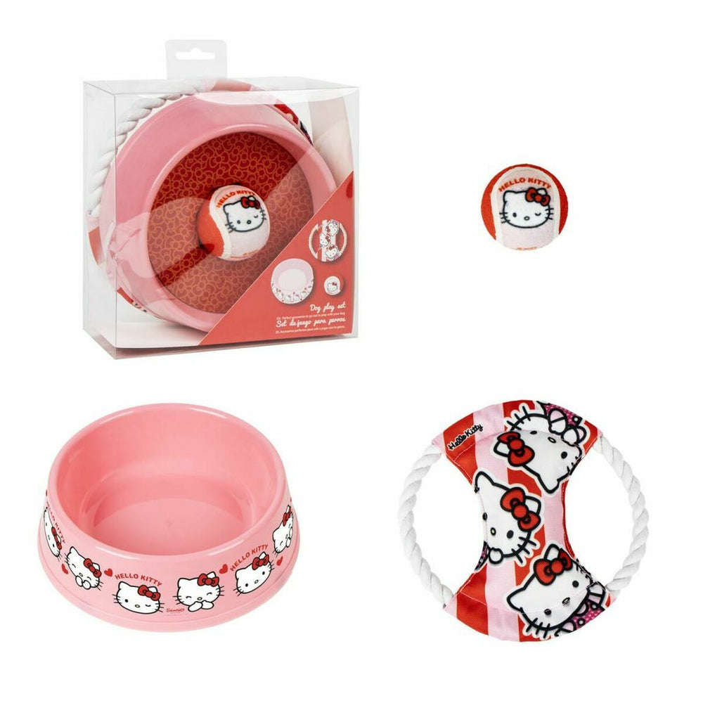 Set regalo di benvenuto per cani Hello Kitty Rosa 21,0 x 21,0 x 8,8 cm 3 Pezzi