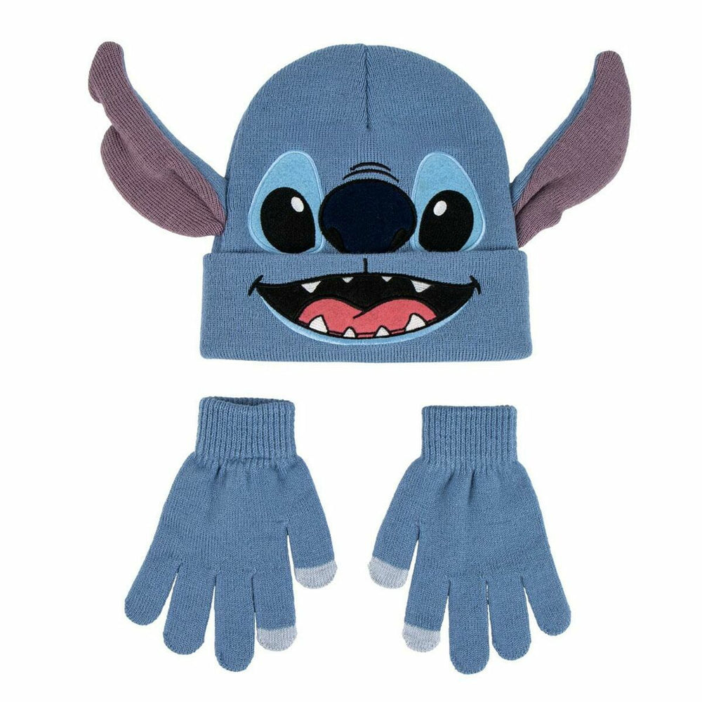 Berretto e Guanti Stitch Azzurro 2 Pezzi