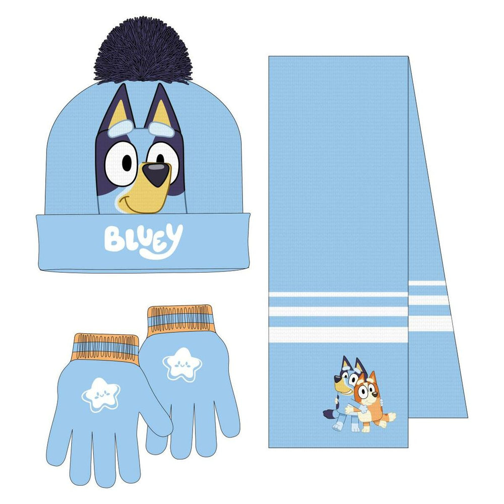 Berretto e Guanti Bluey Azzurro Chiaro
