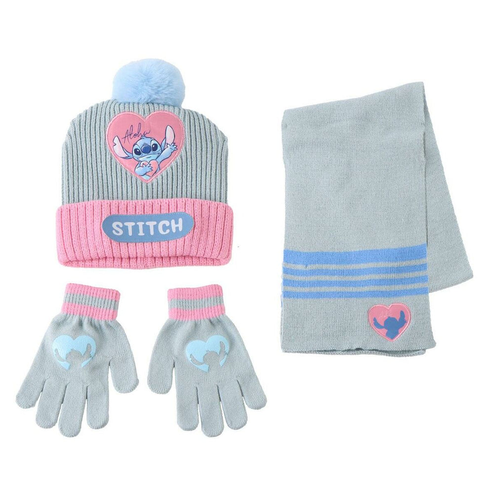 Berretto e Guanti Stitch Azzurro Chiaro