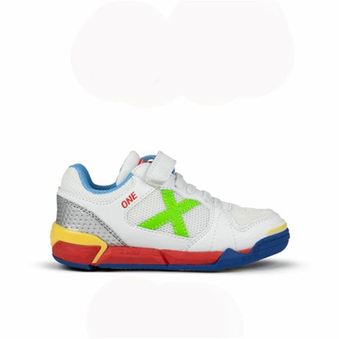 Scarpe da Calcio a 5 per Bambini Munich One Kid 67 Bianco