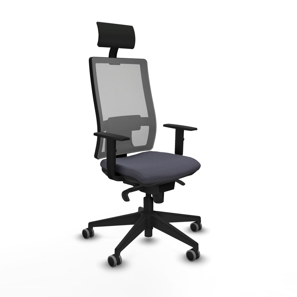 Silla de Oficina con Cabecero Piqueras y Crespo 1D066G1 Gris oscuro