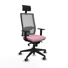 Sedia Ufficio con Poggiatesta Piqueras y Crespo 1D066G1 Rosa