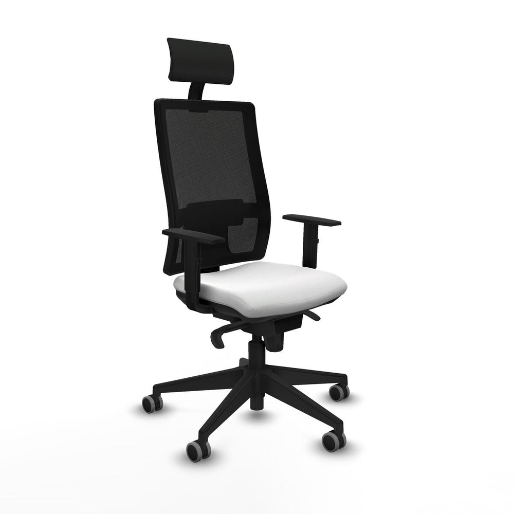 Sedia Ufficio con Poggiatesta Piqueras y Crespo 1D066G1 Bianco