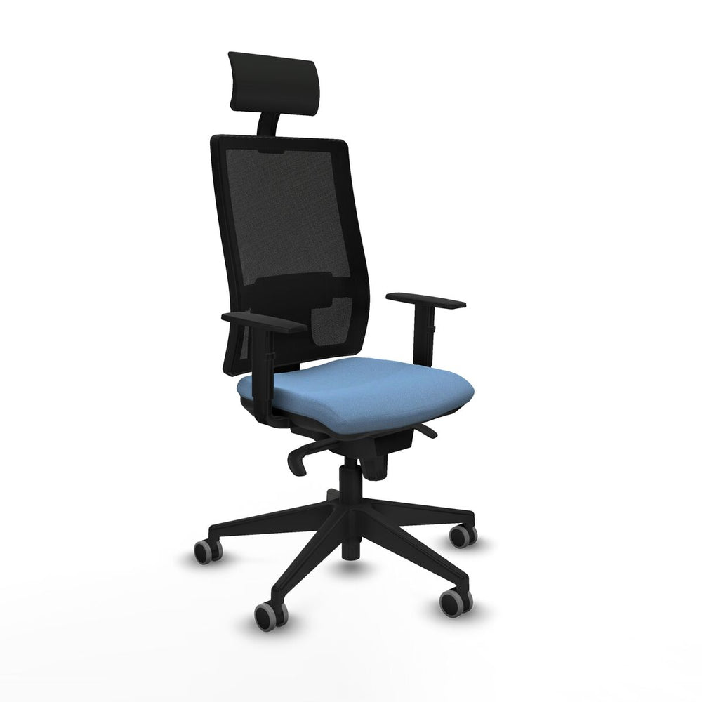 Sedia Ufficio con Poggiatesta Piqueras y Crespo 1D066G1 Blu cielo
