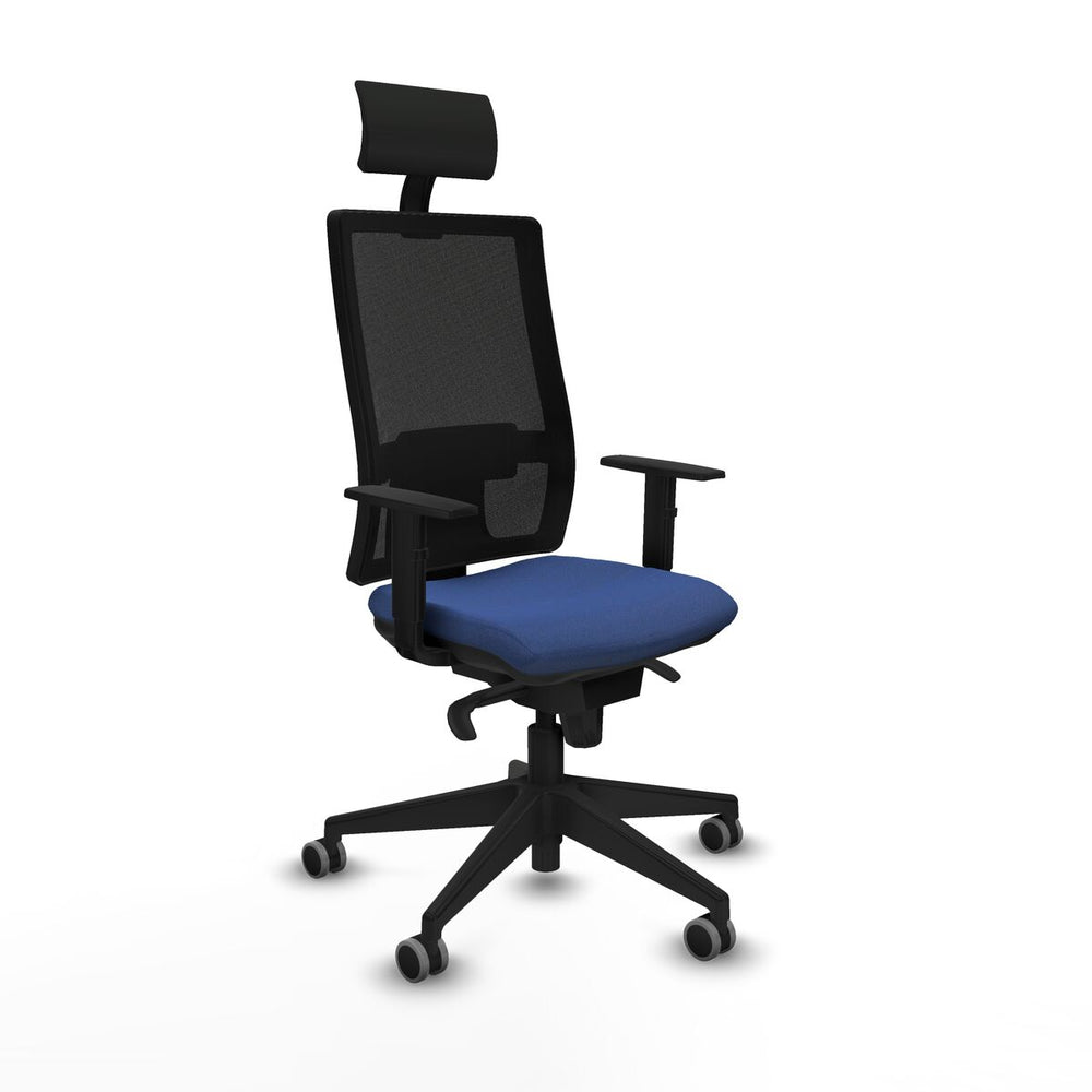 Office Chair with Headrest Piqueras y Crespo 1D066G1 Navy Blue