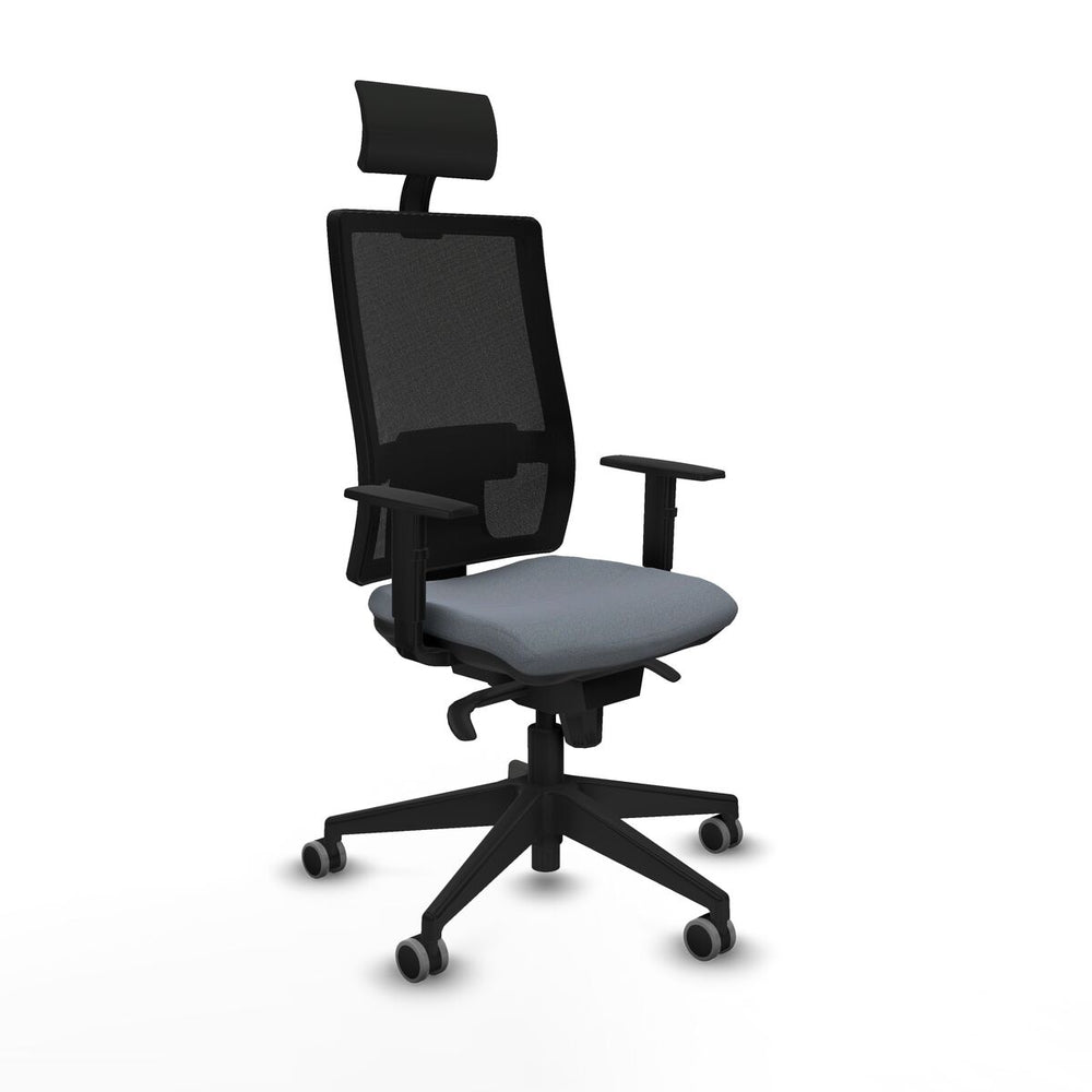 Sedia Ufficio con Poggiatesta Piqueras y Crespo 1D066G1 Grigio