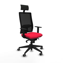 Silla de Oficina con Cabecero Piqueras y Crespo 1D066G1 Rojo