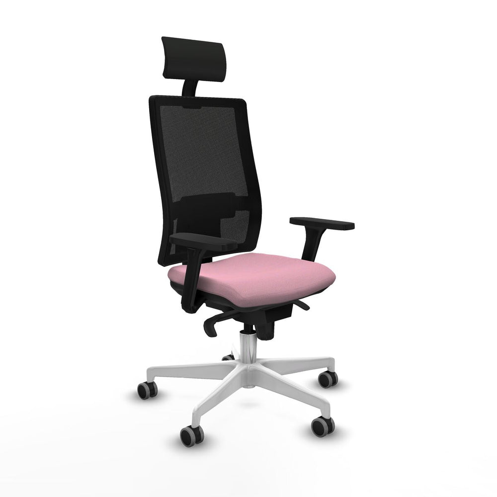 Sedia Ufficio con Poggiatesta Piqueras y Crespo 3D026G1 Rosa